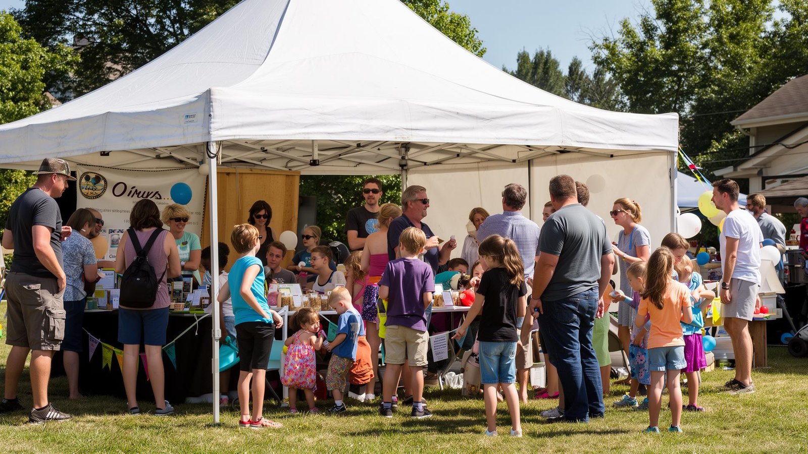 Community Smile Tour event with families