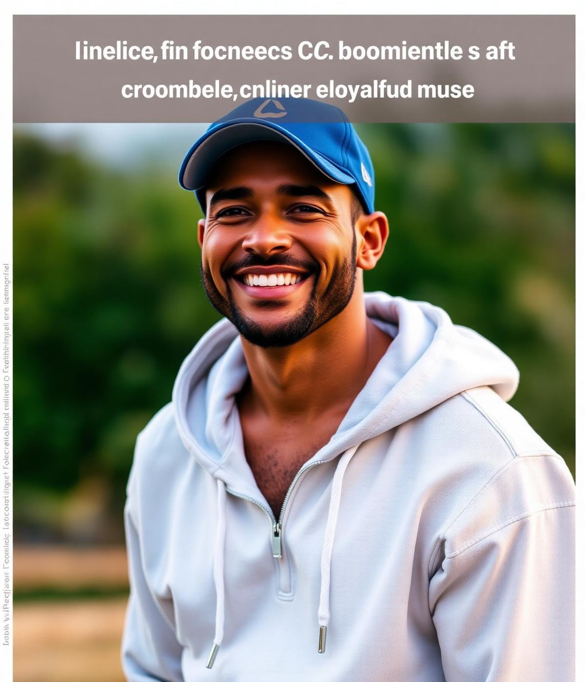 Smiling man wearing hoodie and cap